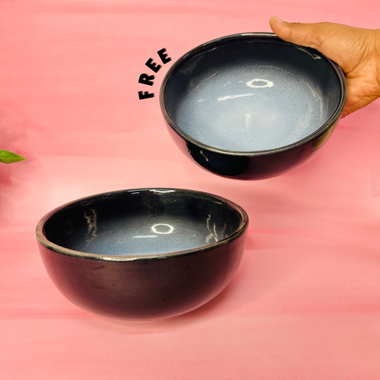 BLACK SERVING BOWL - Buy 1 Get 1 FREE