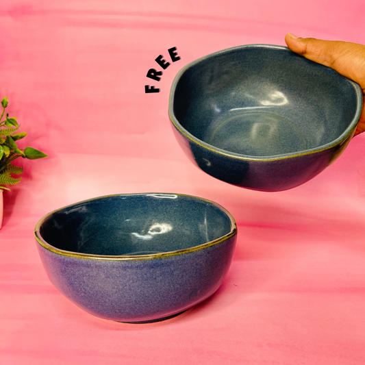 BLUE SERVING BOWL - Buy 1 Get 1 FREE