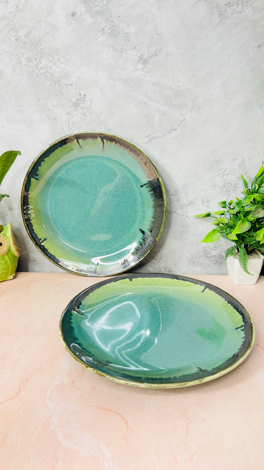 STUDIO GREEN SPLASH DINNER PLATE SET OF 1