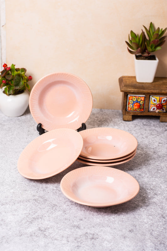 PINK PASTA PLATE 7.5 INCH SET OF 1