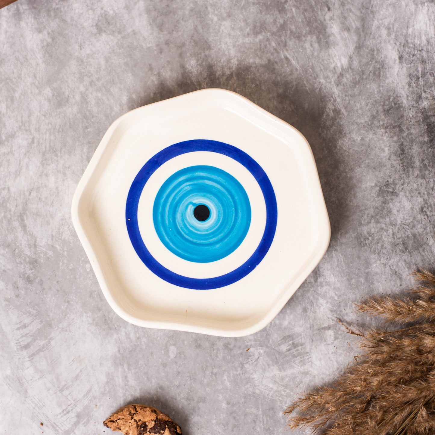 EVIL EYE SNACK PLATE 6 INCH