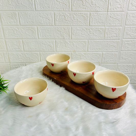 RED HEART SNACK BOWL (Set of 1)