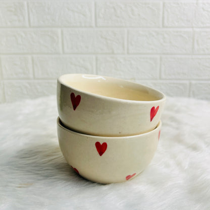 RED HEART SNACK BOWL (Set of 1)