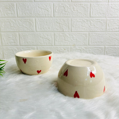 RED HEART SNACK BOWL (Set of 1)