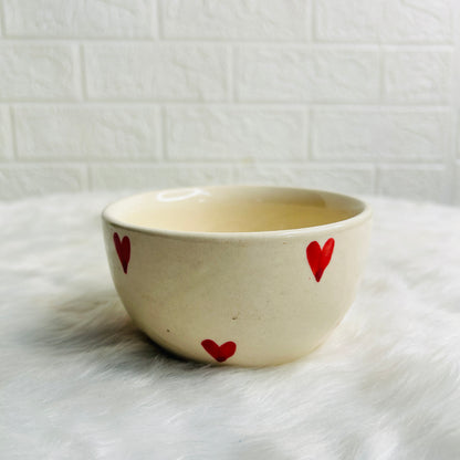 RED HEART SNACK BOWL (Set of 1)