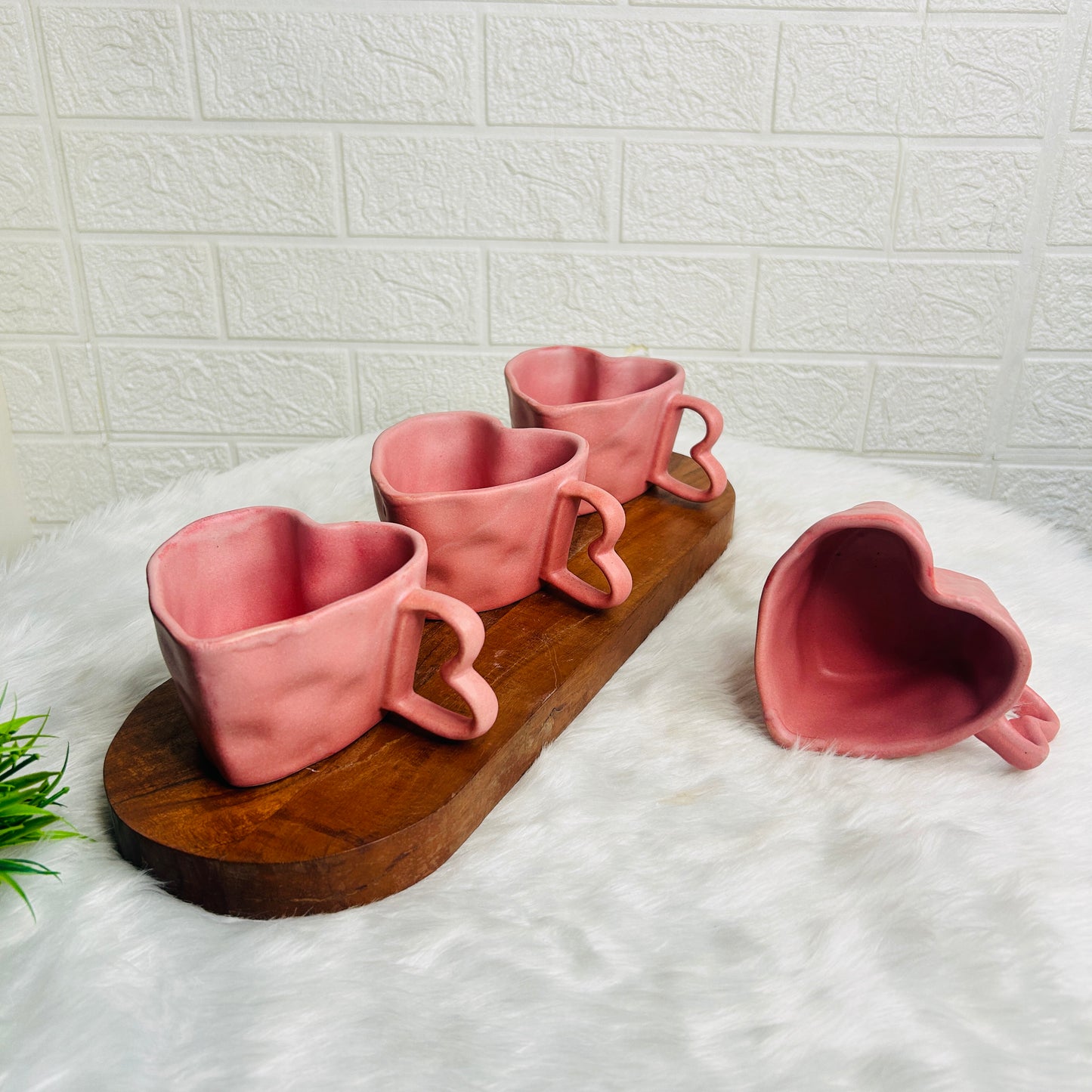 Soft Pink Heart Shaped Mug