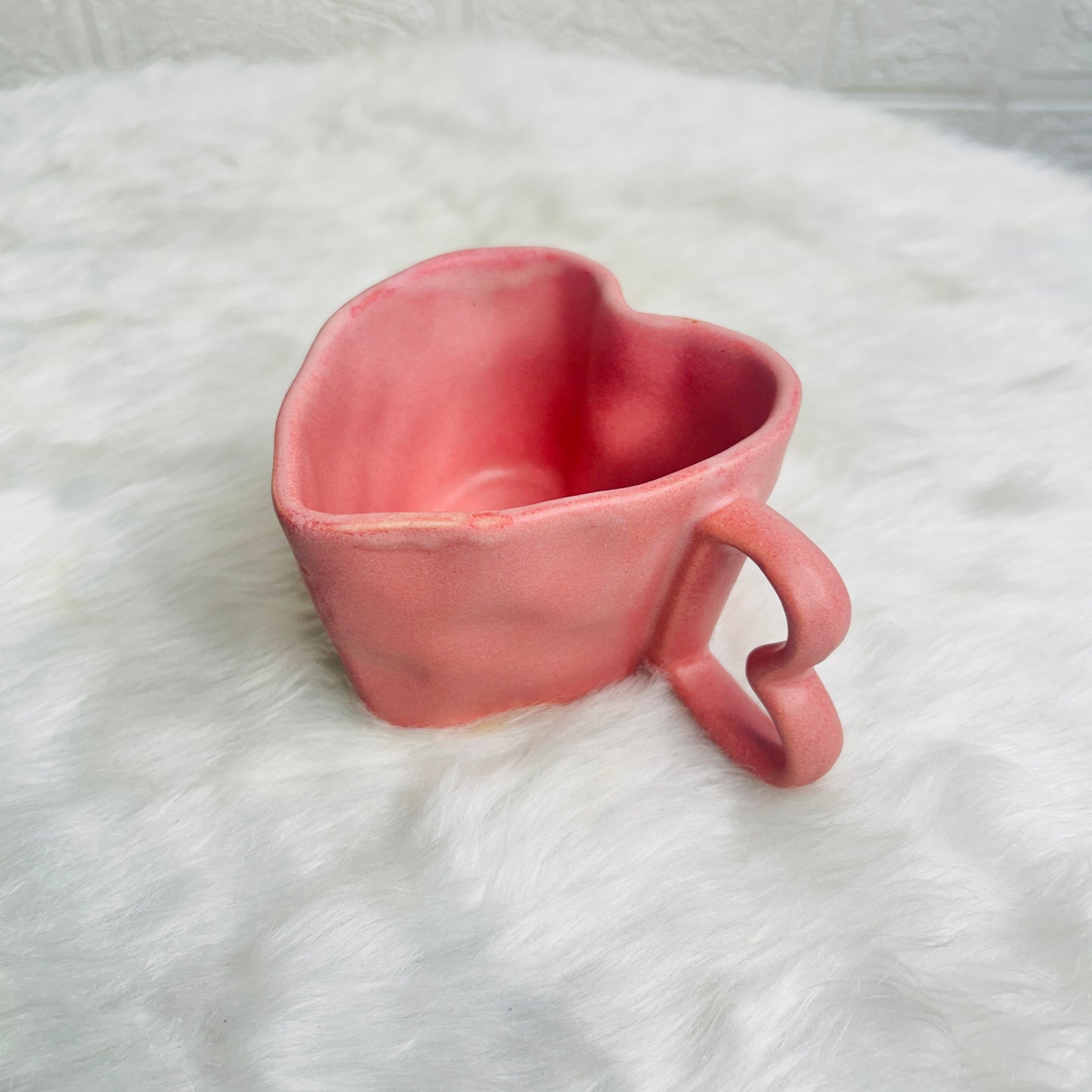 Soft Pink Heart Shaped Mug