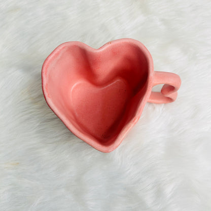 Soft Pink Heart Shaped Mug