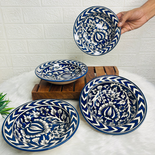 BLUE FLORAL PASTA PLATE 7 INCH SET OF 1