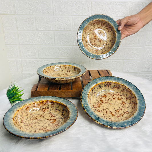 BROWN PASTA PLATE 7 INCH (Set of 1)