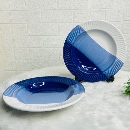 BLUE & WHITE PASTA PLATE 10 INCH SET OF 1