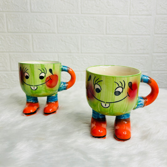 GREEN SMILEY MUG (Set of 1)