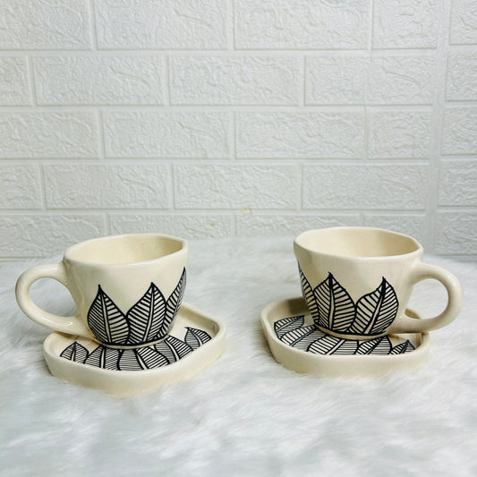 BLACK LEAF CUP & SAUCER