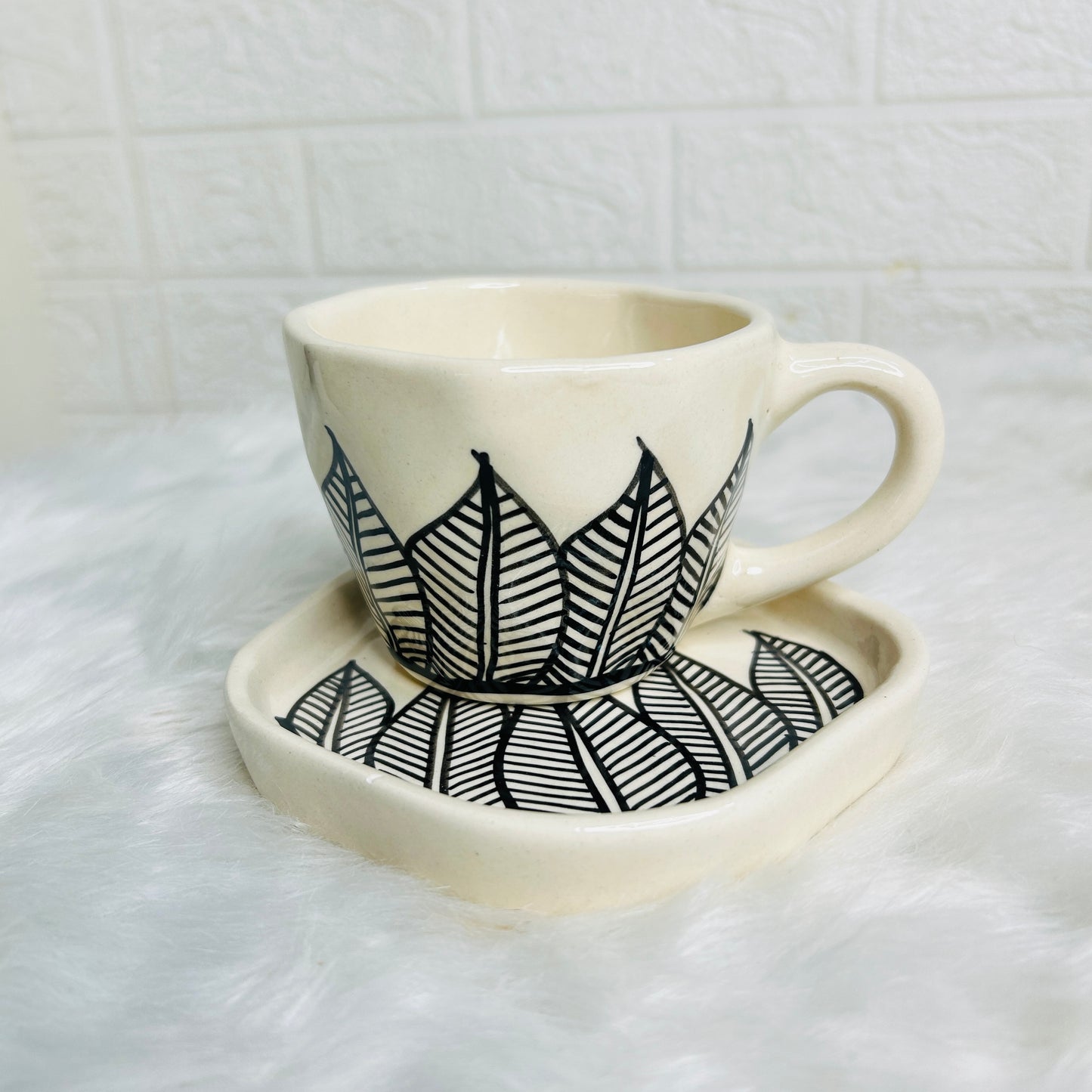 BLACK LEAF CUP & SAUCER