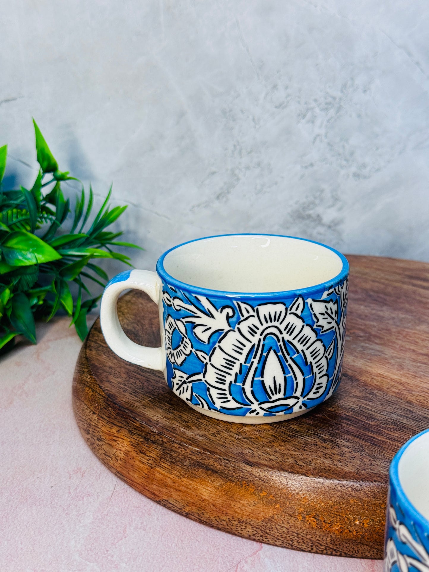 SKY BLUE MUGHAL TEA CUP (Set of 1)