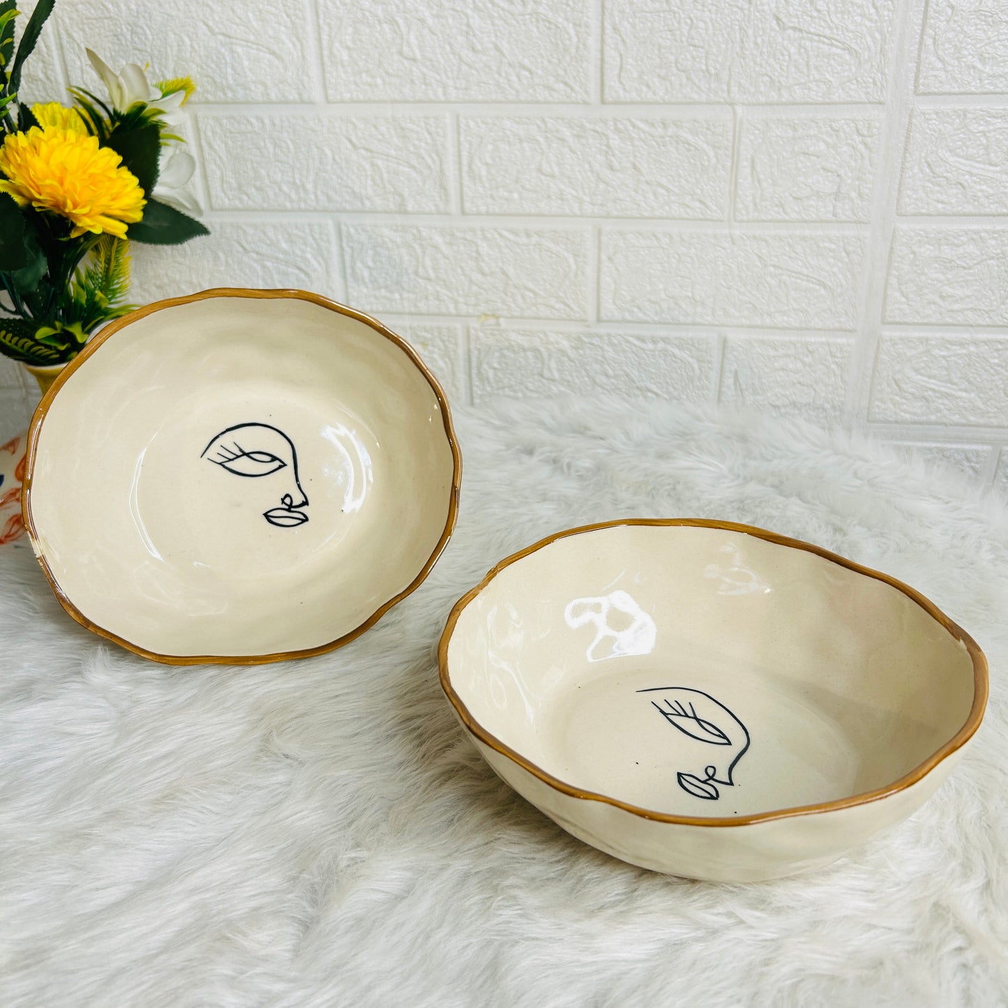 FACE SERVING BOWL SET OF 1