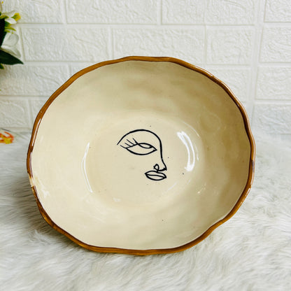 FACE SERVING BOWL SET OF 1