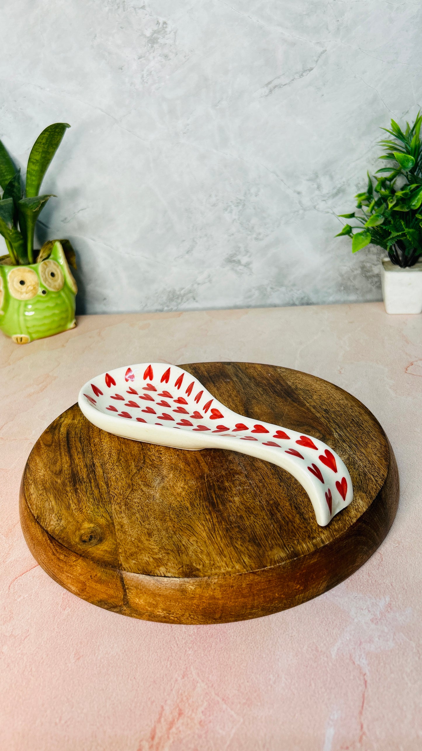 RED HEART SPOON REST SET OF 1