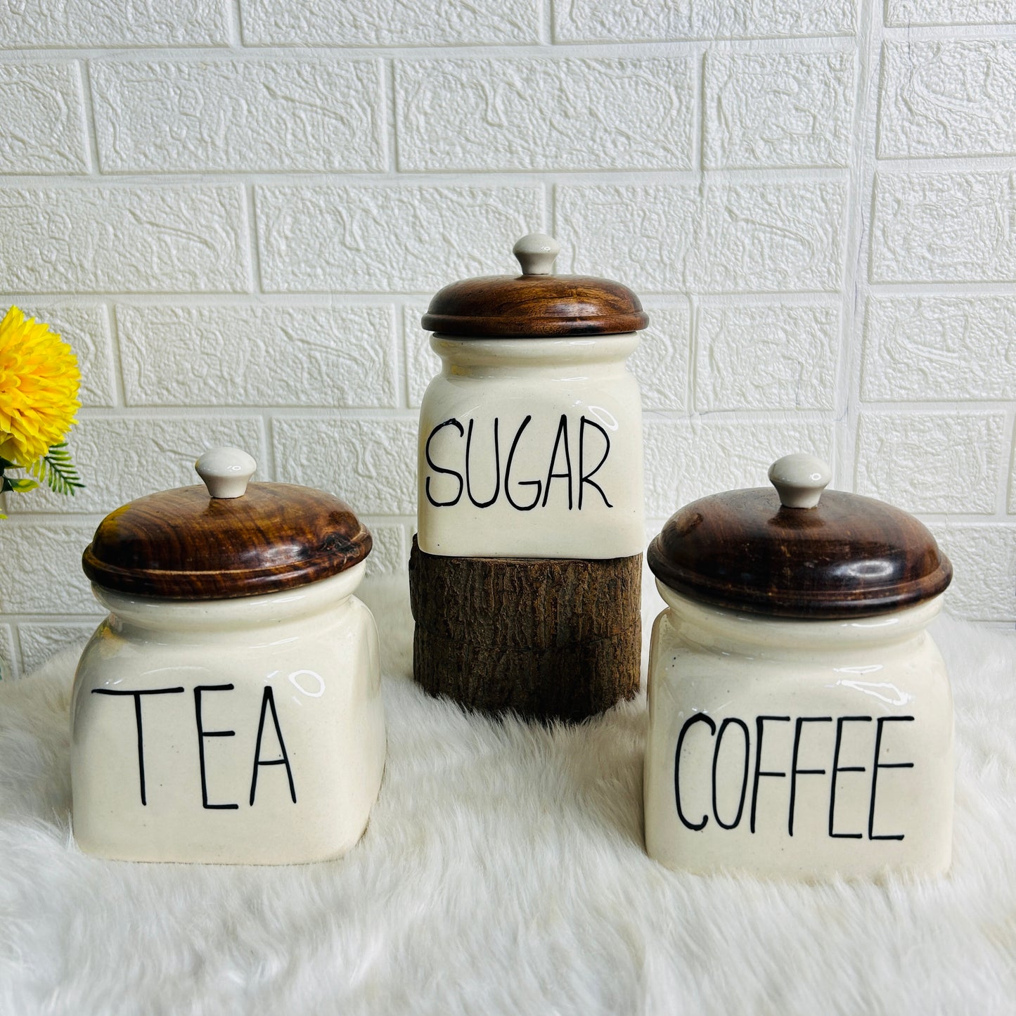 NEW TEA SUGAR & COFFEE SET(Set of 3)