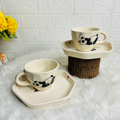 PANDA TEA CUP & SNACK PLATE