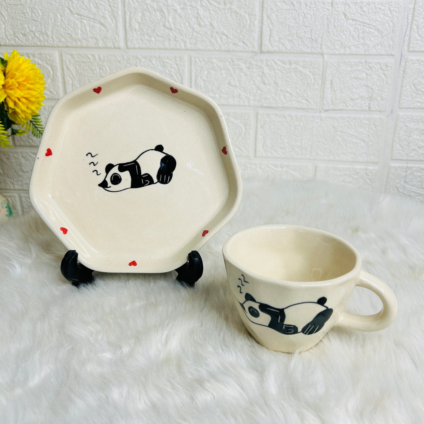 PANDA TEA CUP & SNACK PLATE