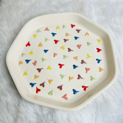 3D RAINBOW HEART MUG  & SNACK PLATE