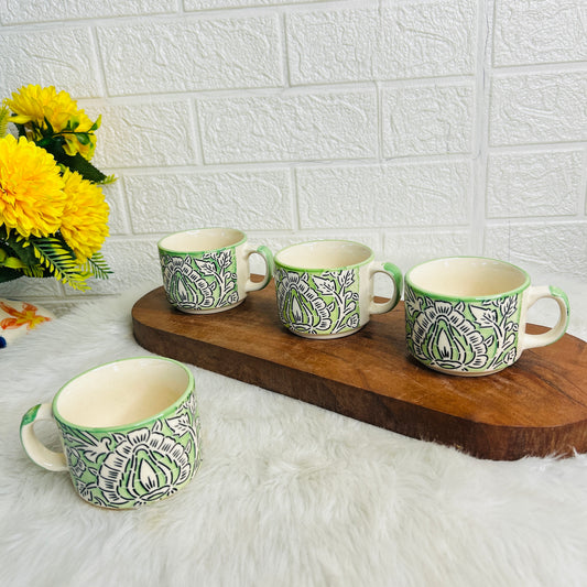 GREEN MUGHAL TEA CUP (Set of 1)