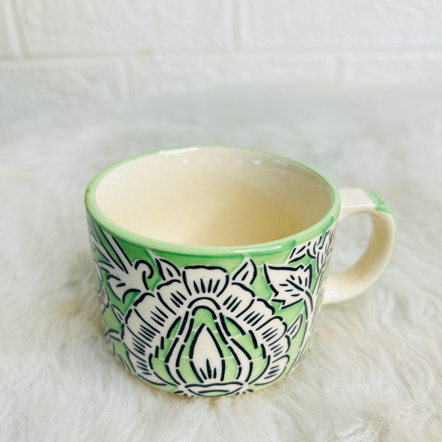 GREEN MUGHAL TEA CUP (Set of 1)