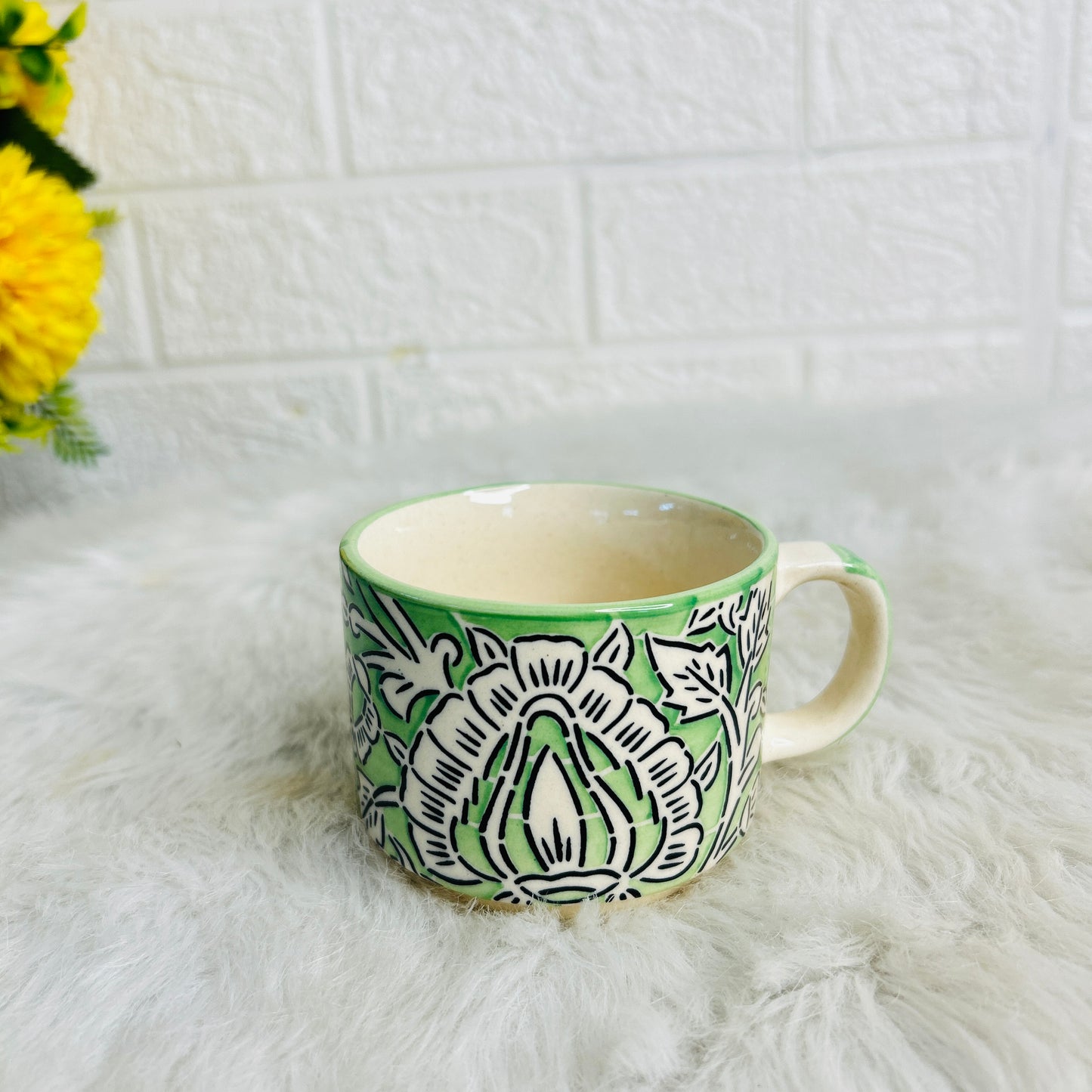 GREEN MUGHAL TEA CUP (Set of 1)