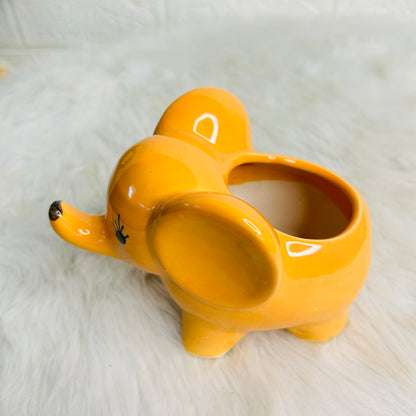 YELLOW ELEPHANT PLANTER (Set of 1)