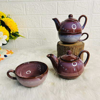 PURPLE KETTLE WITH CUP