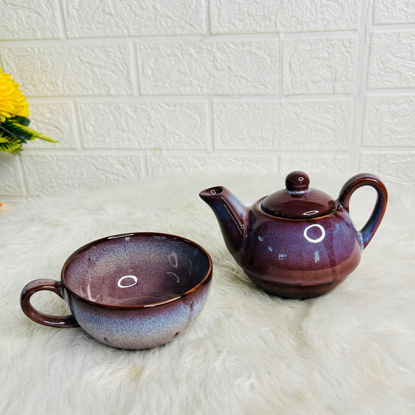 PURPLE KETTLE WITH CUP