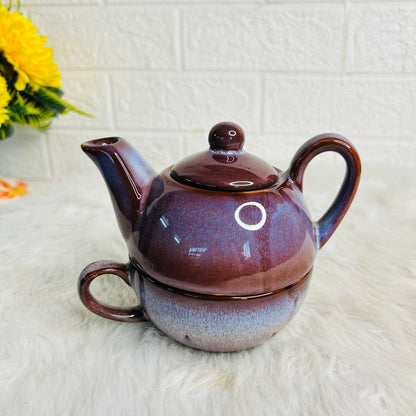 PURPLE KETTLE WITH CUP