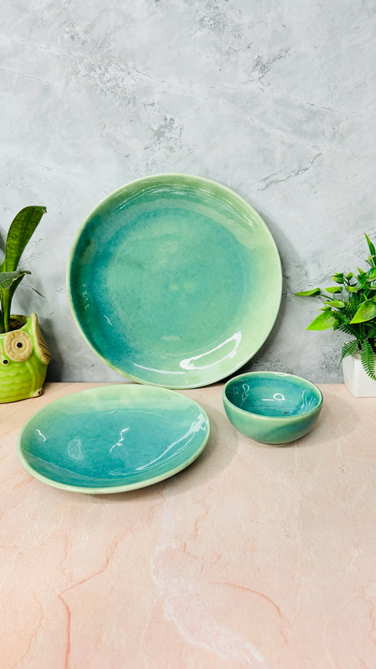 STUDIO SEA GREEN DINNER SET OF 3