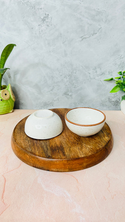 WHITE SPRINKLE CURRY BOWL SET OF 2