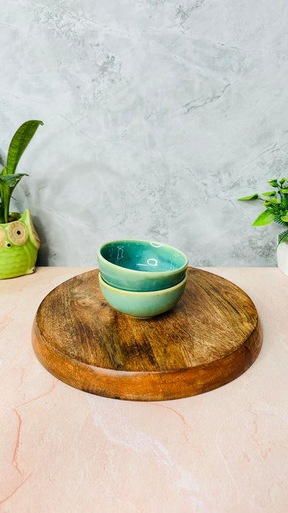 STUDIO SEA GREEN CURRY BOWL SET OF 2