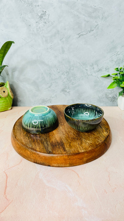 STUDIO GREEN SPLASH CURRY BOWL SET OF 2