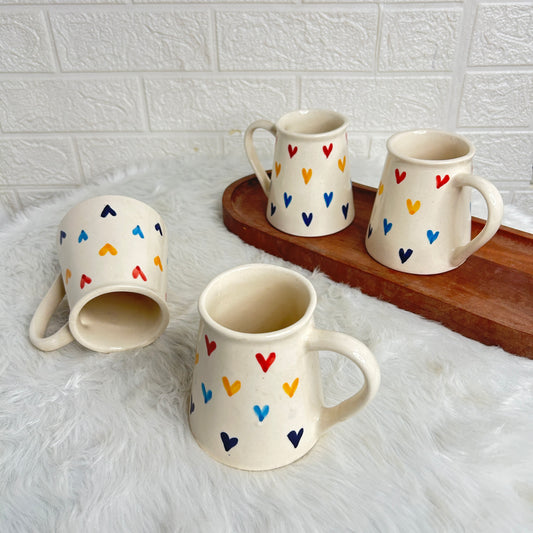 MULTI HEART GLASS MUG