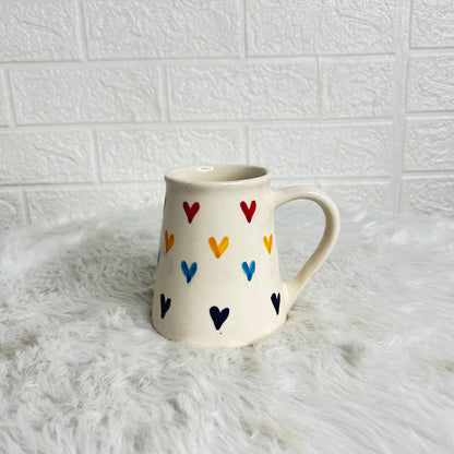 MULTI HEART GLASS MUG