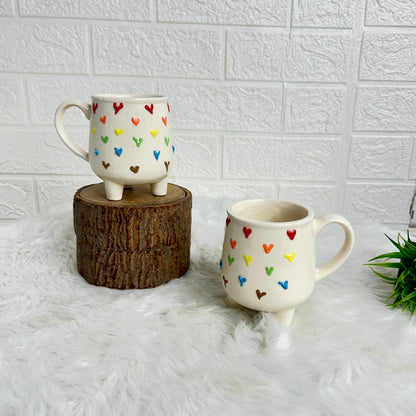 MULTI HEART LEG MUG