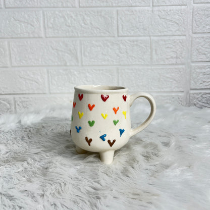 MULTI HEART LEG MUG