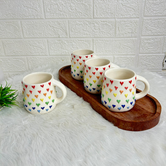 3D RAINBOW HEARTS MUG