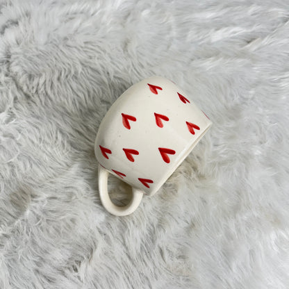 RED HEART ROUND MUG