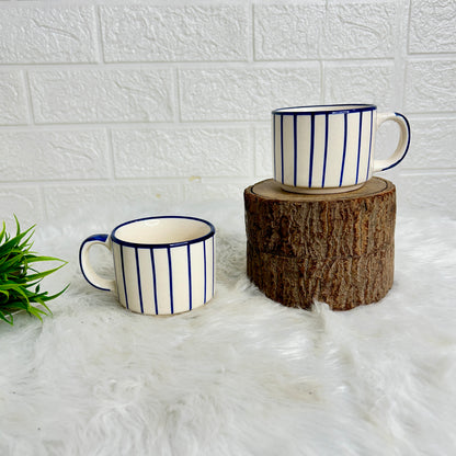 BLUE LINED TEA CUP