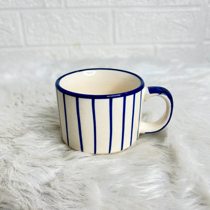 BLUE LINED TEA CUP