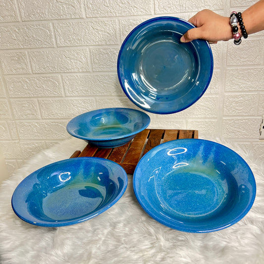 BLUE PASTA PLATE 9 INCH SET OF 1