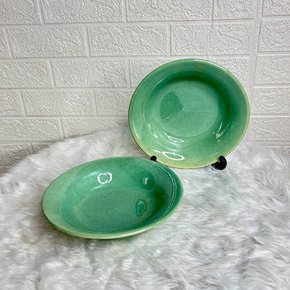 GREEN PASTA PLATE  9 INCH SET OF 1