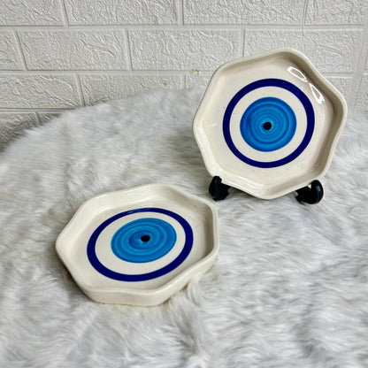 EVIL EYE SNACK PLATE 6 INCH