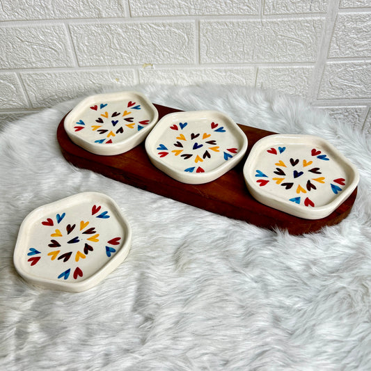 MULTI HEART SNACK PLATE 4 INCH