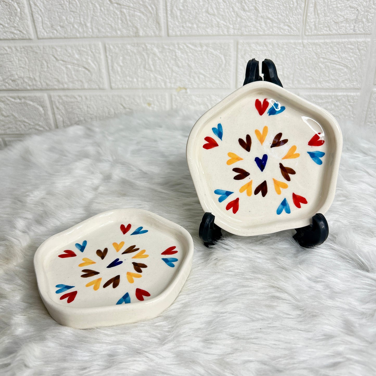 MULTI HEART SNACK PLATE 4 INCH